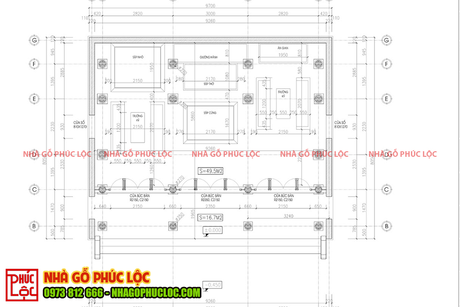 Bản thiết kế nhà thờ họ càng chi tiết thì chi phí càng cao 