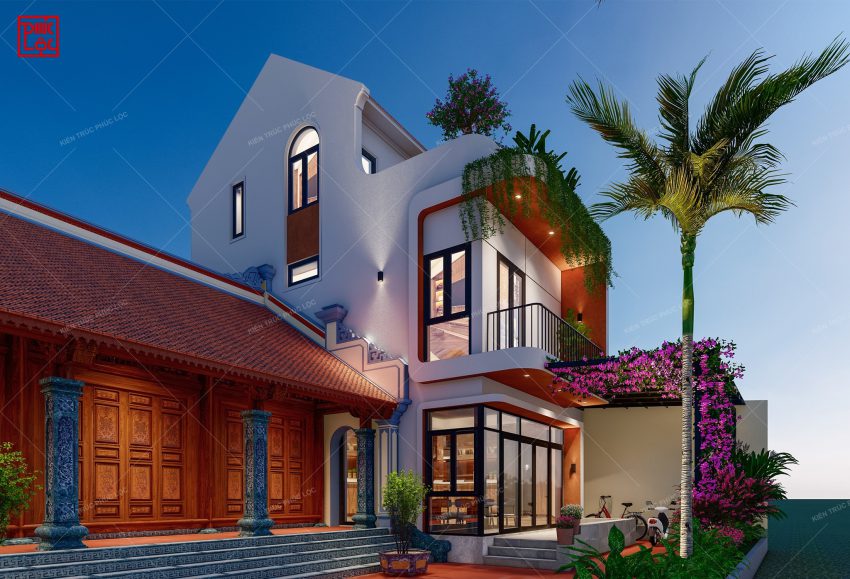 Bản vẽ thiết kế biệt thự nhà vườn dạng 3D