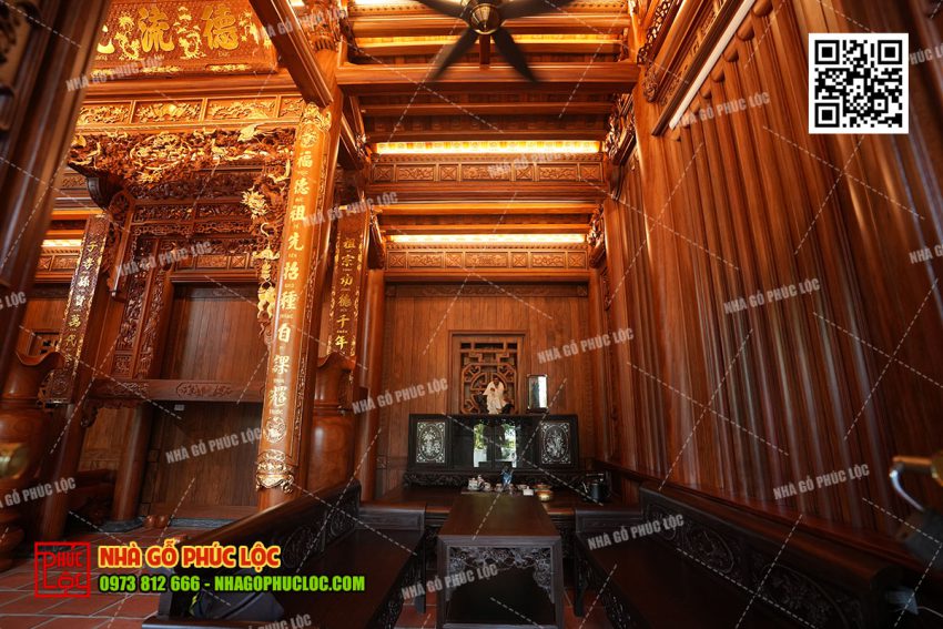 Khám phá mẫu nội thất đồ gỗ tự nhiên trong nhà gỗ kẻ truyền