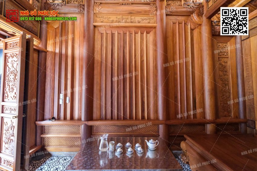 Vách ốp đố vỏ măng