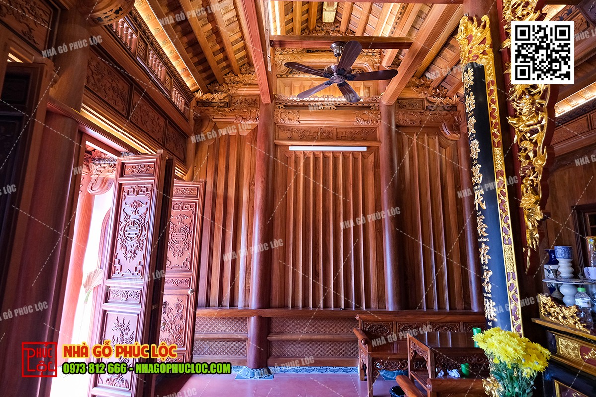 Vách ốp đố vỏ măng